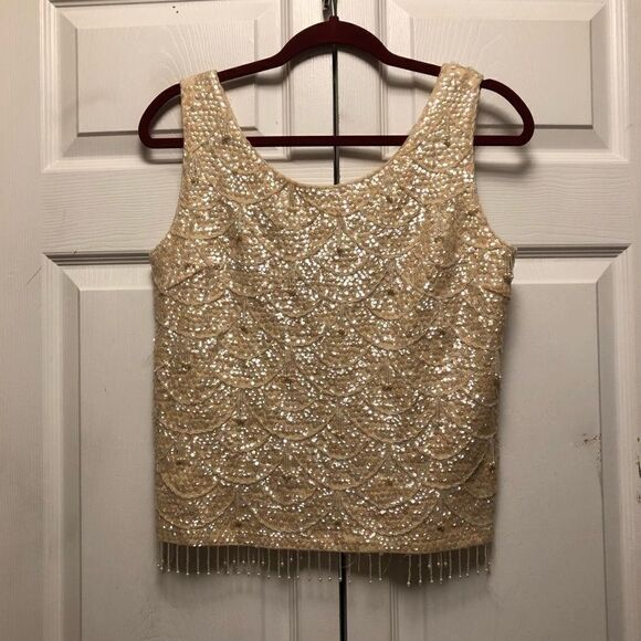 Vintage 50’s/60’s Macy’s Beaded Sweater - Picture 1 of 10
